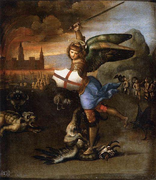 RAFFAELLO Sanzio St Michael and the Dragon oil painting image